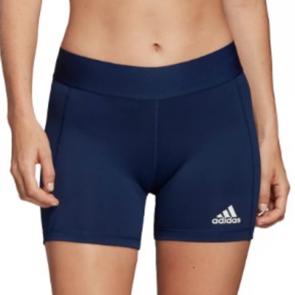Adidas Women's Dark Blue Alphaskin Athletic Shorts
